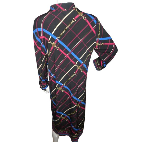 Raefella Women's Designer Multi-Line Dress Size L - Picture 4 of 4